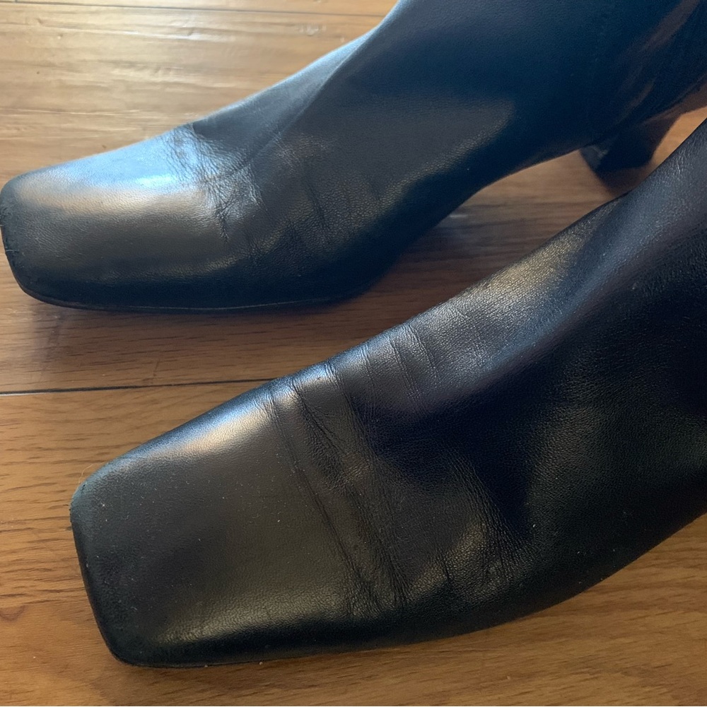 Cole Haan Leather Square Toe Boots